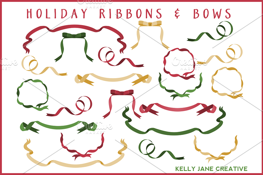 Christmas Ribbons & Bows - Vector