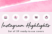 39 Watercolor Instagram Highlights