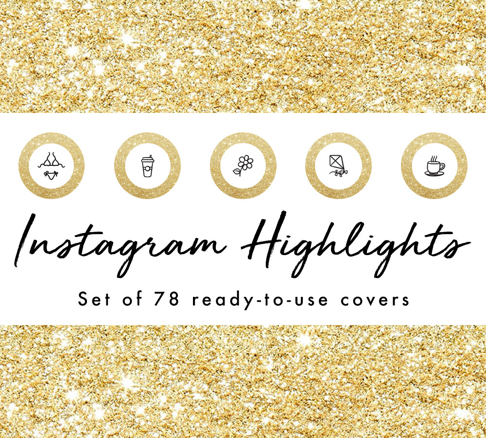78 Gold Glitter Instagram Highlights Creative Instagram