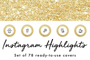 78 Gold Glitter Instagram Highlights