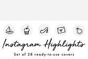 28 Doodle Instagram Highlight Covers