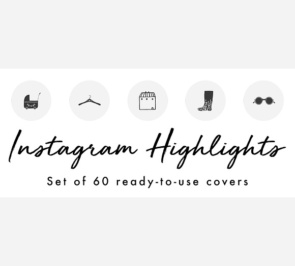 60 Hand Drawn Instagram Highlights in Instagram Templates - product preview 2