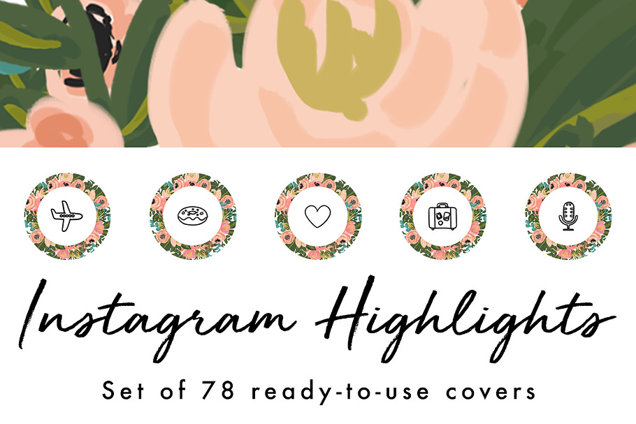 78 Floral Instagram Highlight Covers in Instagram Templates - product preview 8