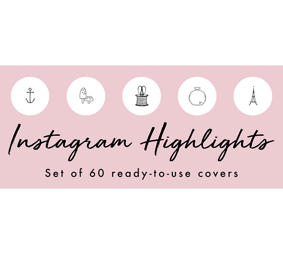 60 Instagram Story Highlight Covers in Instagram Templates - product preview 2