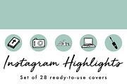 28 Mint Instagram Highlight Covers