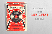 Music Fest Retro - Vinyl Flyers