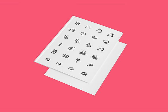 Music & Sound Line Icons in Graphics - product preview 2