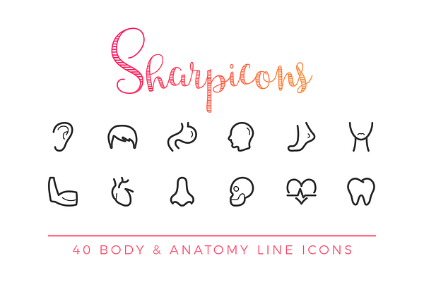 Body & Anatomy Line Icons