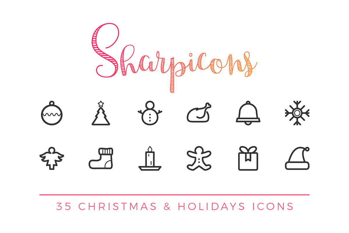 Christmas & Holidays Line Icons in Holiday Icons - product preview 8
