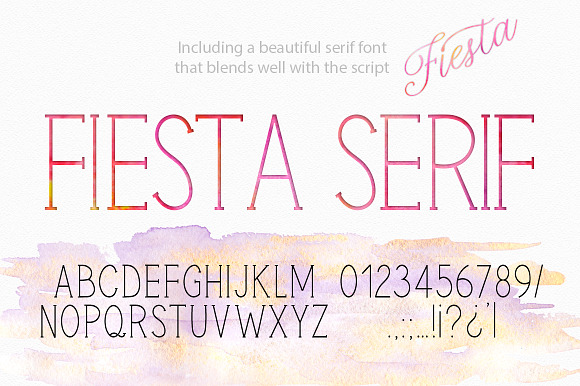 Fiesta. Font Duo. + Bonuses in Scrapbooking Fonts - product preview 5