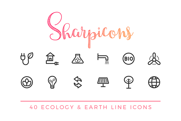 Ecology & Earth Line Icons