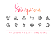 Ecology & Earth Line Icons