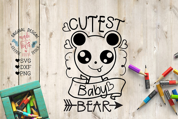 Cutest Baby Bear Cut File