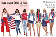 Girls in Red, White & Blue - Dark