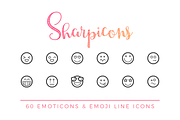 Emoticons & Emoji Line Icons