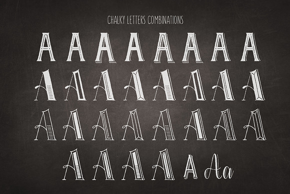 Chalky Letters font collection in Lettering Fonts - product preview 14