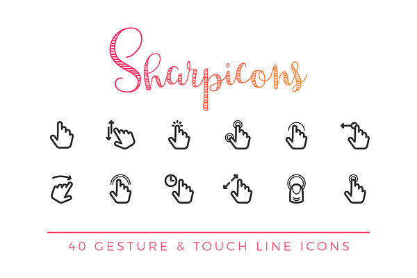 Gesture & Touch Line Icons