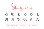 Gesture & Touch Line Icons