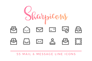 Mail & Message Line Icons