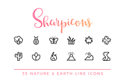 Nature & Earth Line Icons