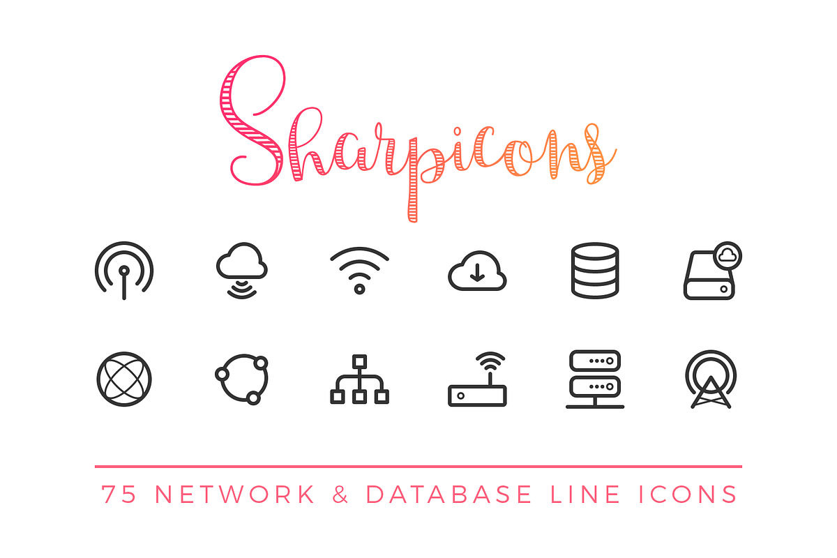 Network & Database Line Icons in Server Icons - product preview 8