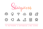 Network & Database Line Icons