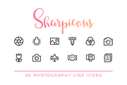 Photography & Camera Line Icons
