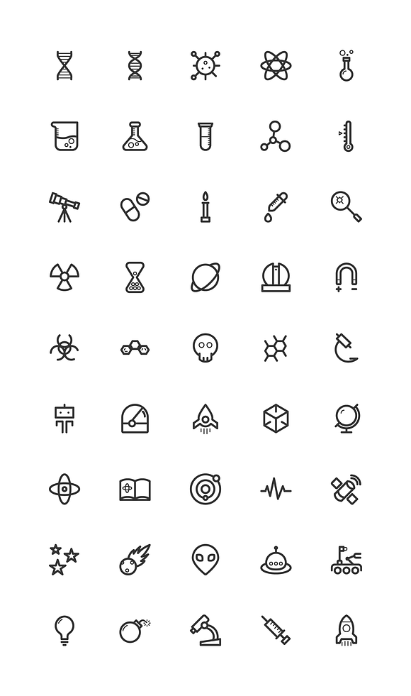 Science & Education Line Icons in Science Icons - product preview 5