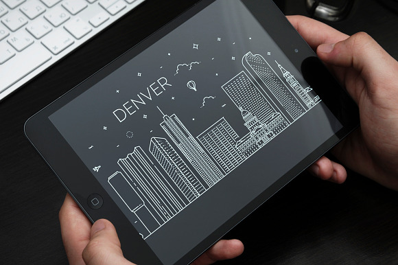 Denver city skyline in Graphics - product preview 2