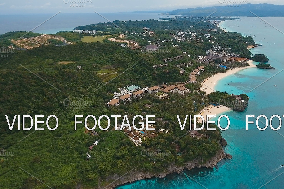 Aerial view beautiful beach on tropical island. Boracay island Philippines. in Graphics - product preview 8