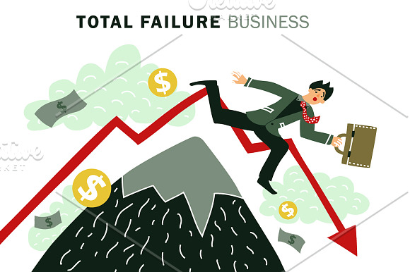Business Failure Concepts Set in Graphics - product preview 1