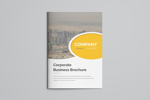 Yellow Bifold Brochure in Brochure Templates - product preview 4
