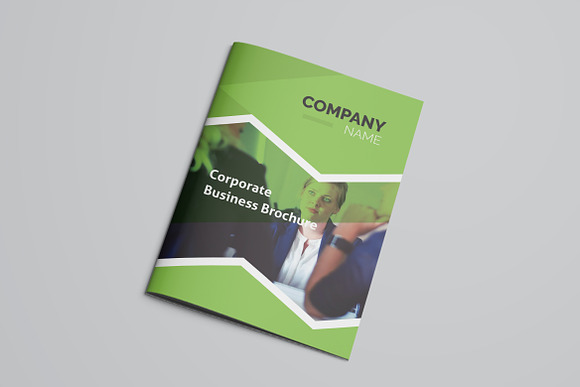 Green Bifold Brochure in Brochure Templates - product preview 1