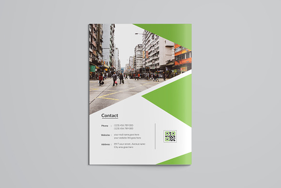 Green Bifold Brochure in Brochure Templates - product preview 4