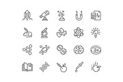 Line Science Icons