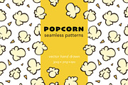 Popcorn seamless vector patterns