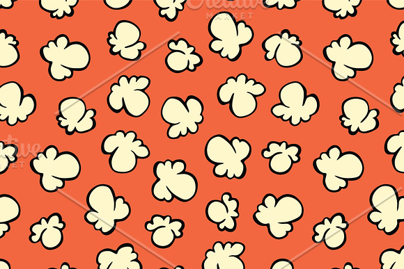 Popcorn seamless vector patterns in Patterns - product preview 2