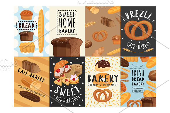Bread and Bakery Set in Illustrations - product preview 1