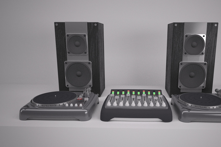 DJ Decks & Speakers in Objects - product preview 8
