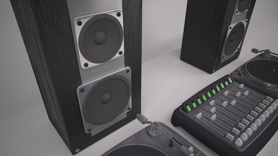 DJ Decks & Speakers in Objects - product preview 3