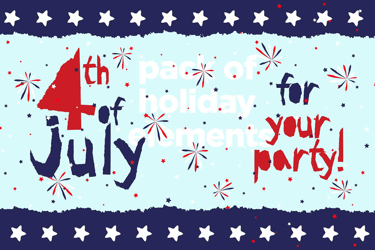 4th July grunge pattern pack in Patterns - product preview 8