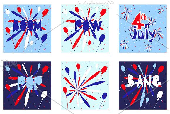 4th July grunge pattern pack in Patterns - product preview 6