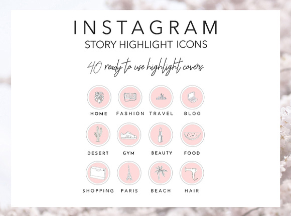 Instagram Story Highlight Icons Pink in Instagram Templates - product preview 2