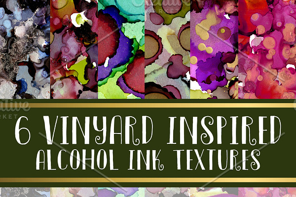Vineyard Themed Alcohol Ink Textures