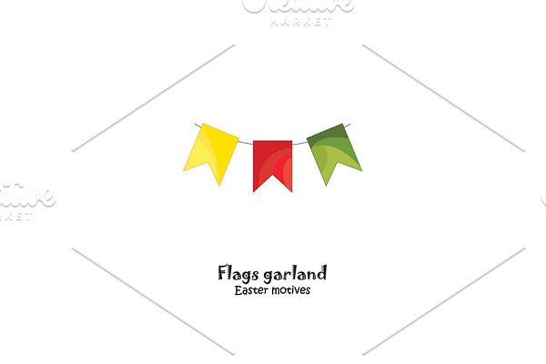 Flags garland, holiday decoration