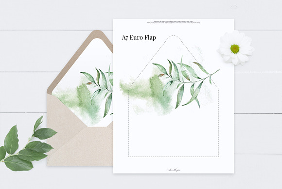 Printable Envelope Liner, Aurora in Wedding Templates - product preview 1