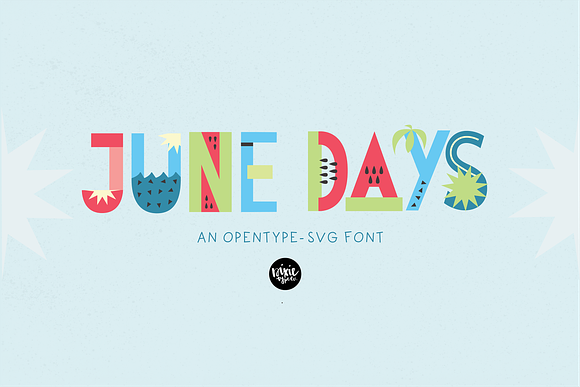 JUNE DAYS OpenType-SVG Color Font in Display Fonts - product preview 6