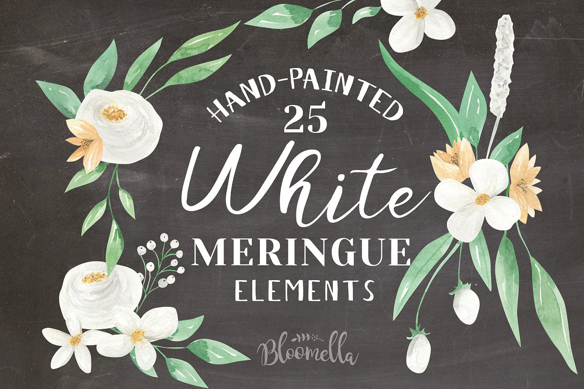 Flower Wedding Watercolor Elements in Illustrations - product preview 8
