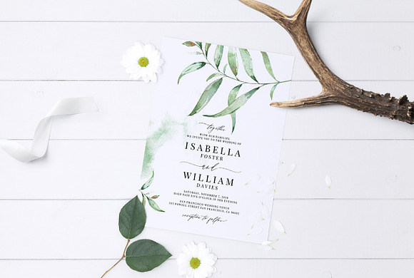 Wedding Invitation Suite, Aurora in Wedding Templates - product preview 3