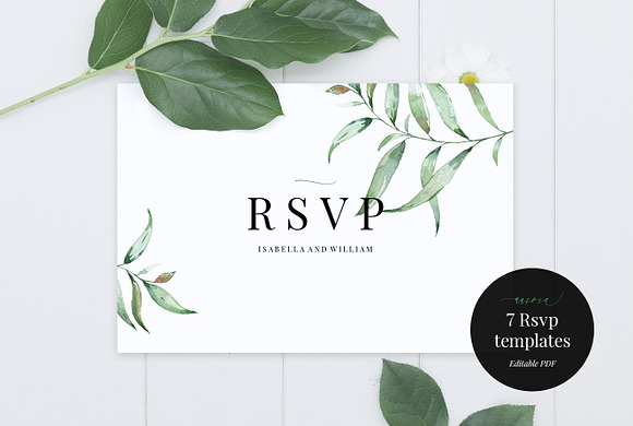 Wedding Invitation Suite, Aurora in Wedding Templates - product preview 8